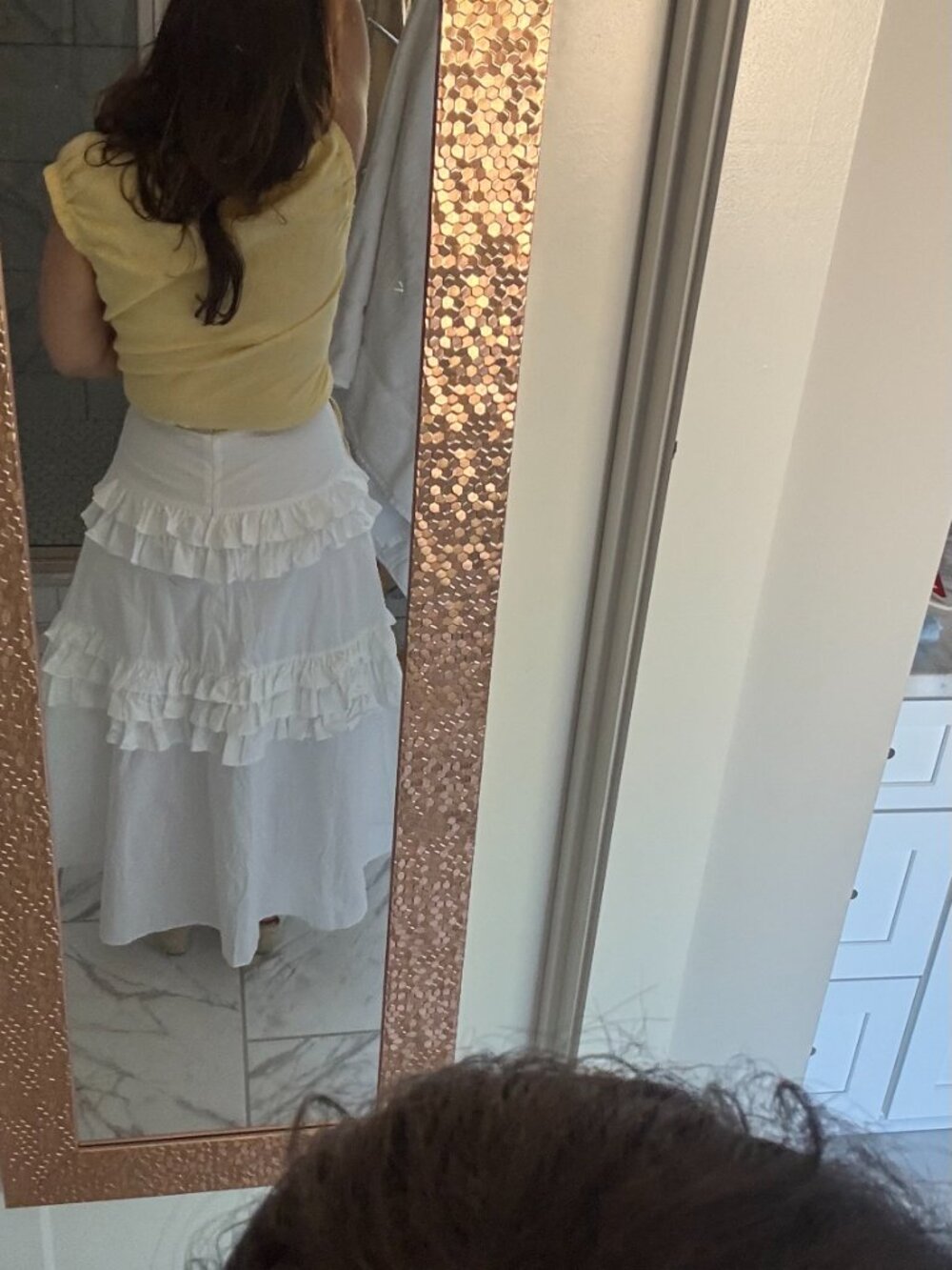 rose & Poetry Fannie High-Low Hi Asymmetrical tiered Ruffled Skirt Small S - Picture 5 of 16